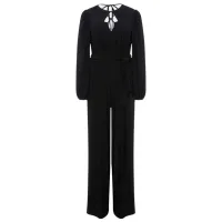 4. Janece Black Wide Leg Jumpsuit