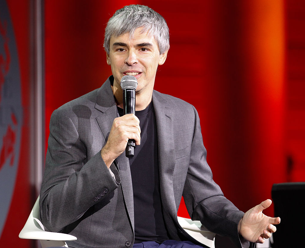 Larry Page speaks during the Fortune Global Forum