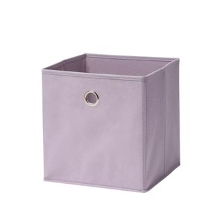 A purple storage cube