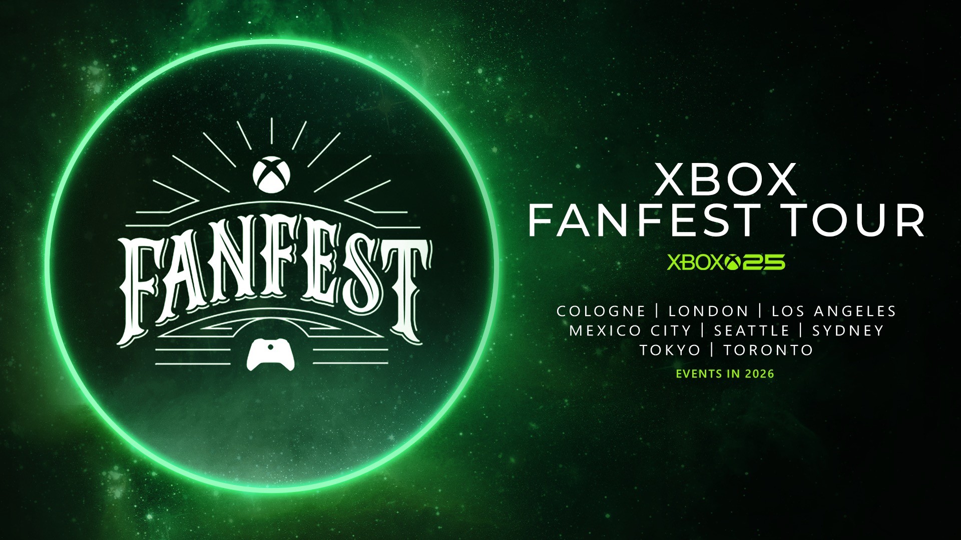 Xbox FanFest Tour 2026: Cologne, London, Los Angeles, Mexico City, Seattle, Sydney, Tokyo, Toronto
