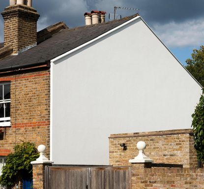 house with brick wall