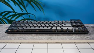 A black Hexgears Immersion A3 TKL hot-swappable mechanical low-profile keyboard