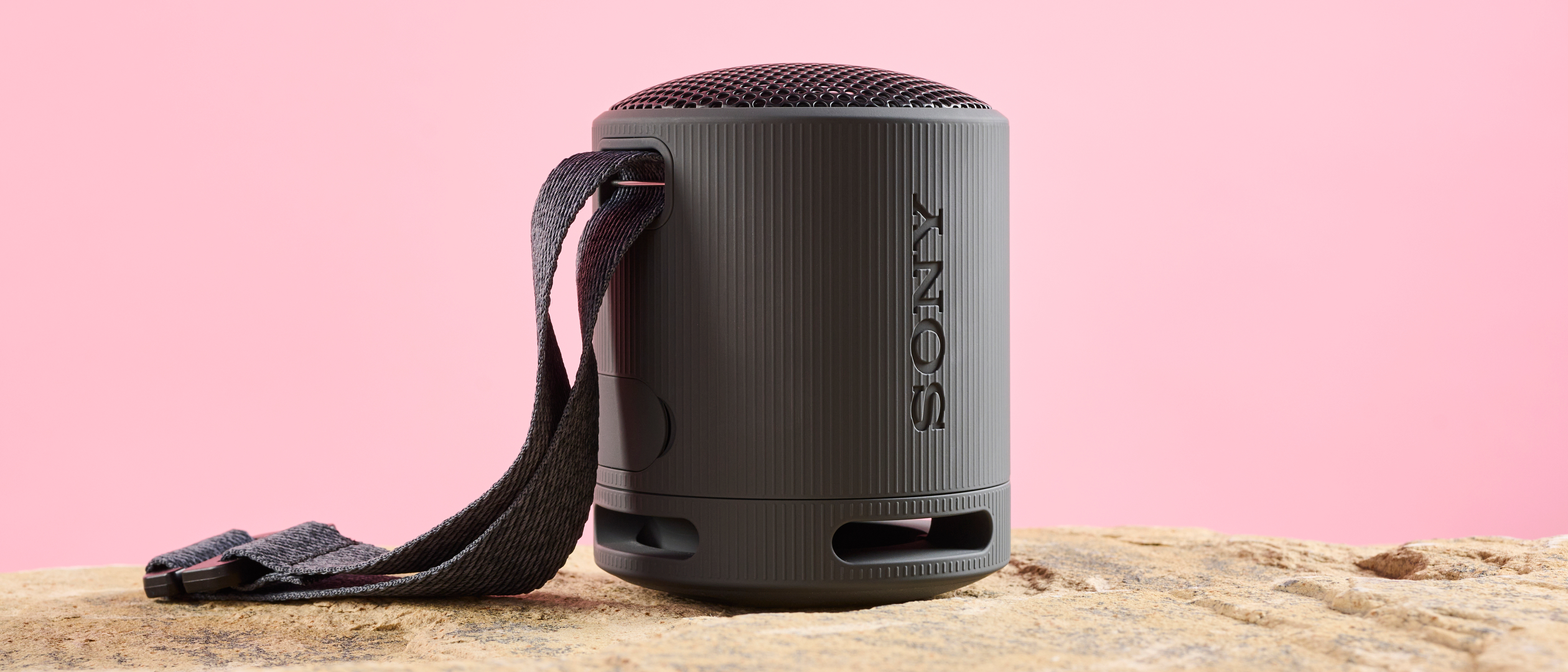 thumbnail image 2 of Sony SRS-XB100 Bluetooth Portable Speaker – Compact, Waterproof, Dustproof – Black/White/Orange 2 of 6