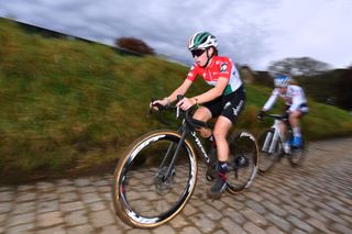 OVERIJSE BELGIUM OCTOBER 31 Blanka Vas Kata of Hungary Team SD Worx competes during the 62nd Druivencross Overijse UCI CycloCross Worldcup 2021 Womens Elite DruivencrossOverijse CXWorldCup UCIcyclocrossWC on October 31 2021 in Overijse Belgium Photo by Luc ClaessenGetty Images