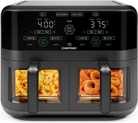 CHEFMAN 6 Quart Dual Basket Air Fryer: was&nbsp;$100 now $84 @ Amazon
This dual-basket air fryer has two separate zones so you can cook foods at different settings yet sync them to finish heating up at the same time. Each basket has a built-in window so that you can keep an eye on progress without having to pull out the food and prolong the cook times. You can easily keep one eye on your onion rings or fries and another on the TV so you don't miss a single play during the game.
Price check: $99 @ Home Depot
