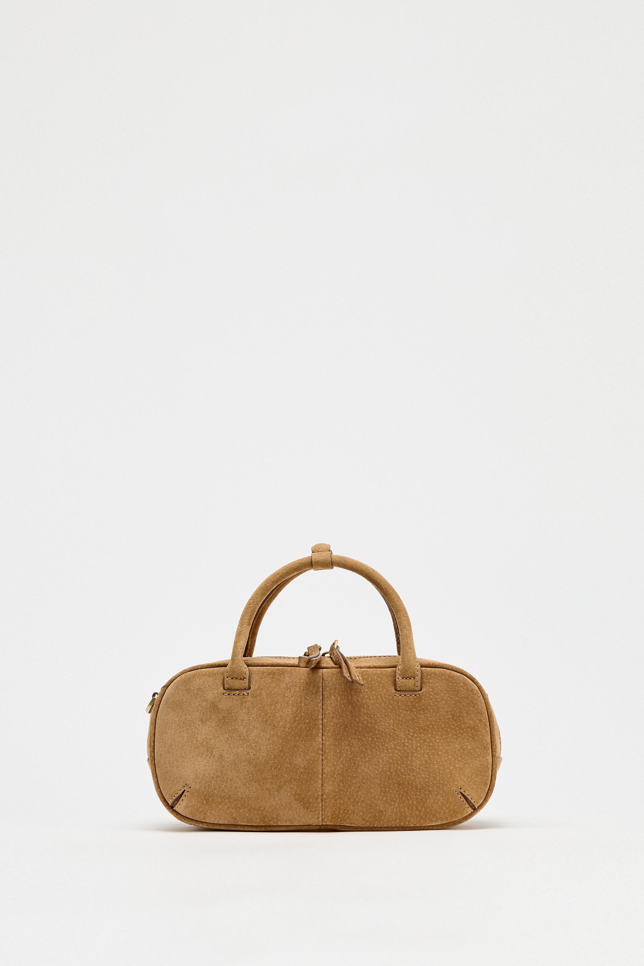 Mini Double Handle Split Suede Bag