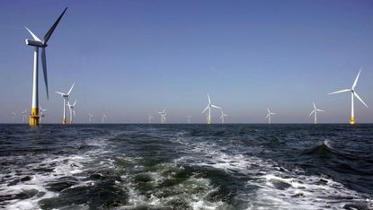 Britain's largest offshore windfarm off the Great Yarmouth coastline 