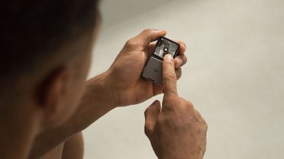 DJI Action 2 action camera in use