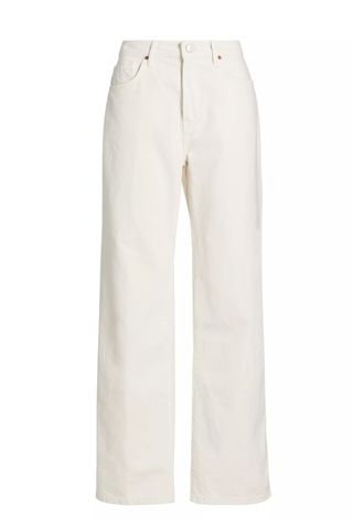 Reformation white Val ’90s Mid-Rise Straight-Leg Jeans on a white background