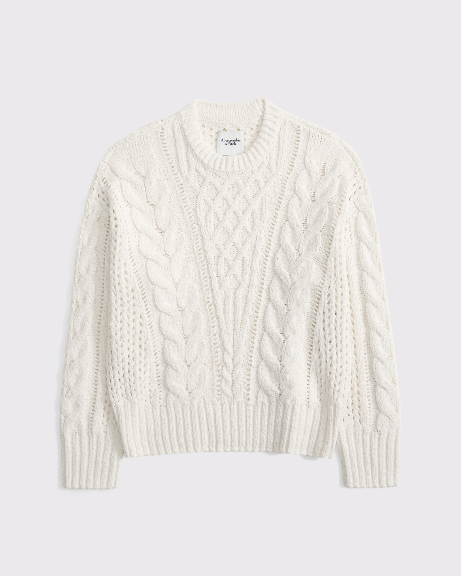 Abercrombie & Fitch, Textural Stitch Cable Crew Sweater
