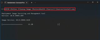 DISM RestoreHealth with install.wim file