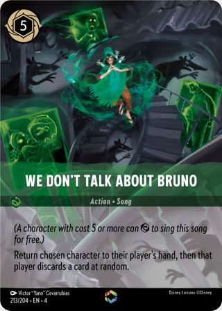 Disney Lorcana 'We Don't Talk About Bruno' card