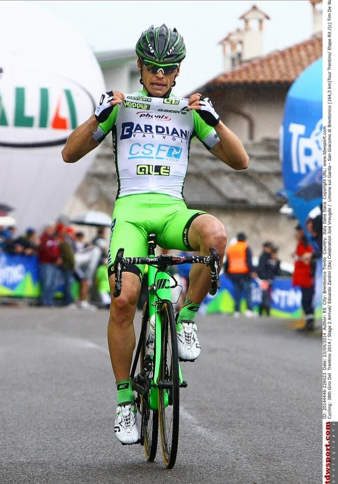 The team is Bardiani CSF and the winner was Edoardo Zardini