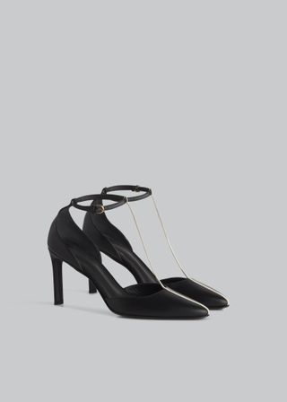 Co, T-Strap D'orsay Heel in Leather