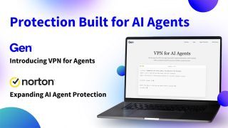 Norton VPN image showing VPN for Agents on a laptop