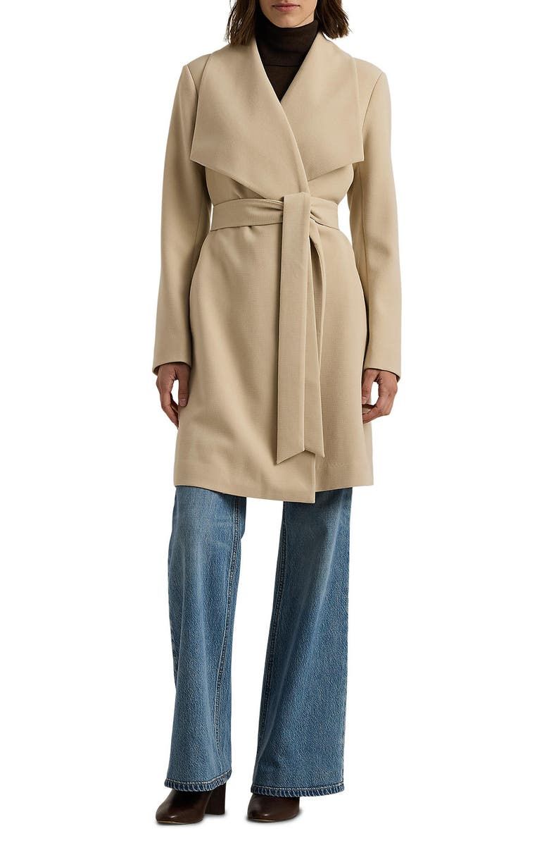 Drape Front Crepe Jacket