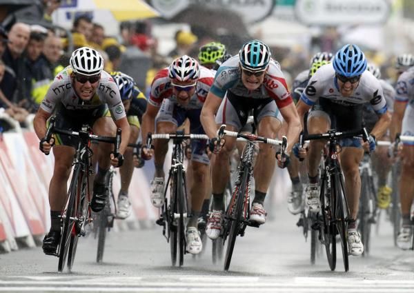 Cavendish and Greipel in the sprint