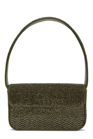 Staud Green Tommy Beaded Bag