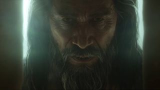 Diablo 4 Lord of Hatred opening cinematic screenshot shows an elderly man with long hair.