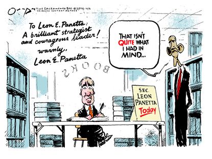 Obama cartoon Leon Panetta CIA world