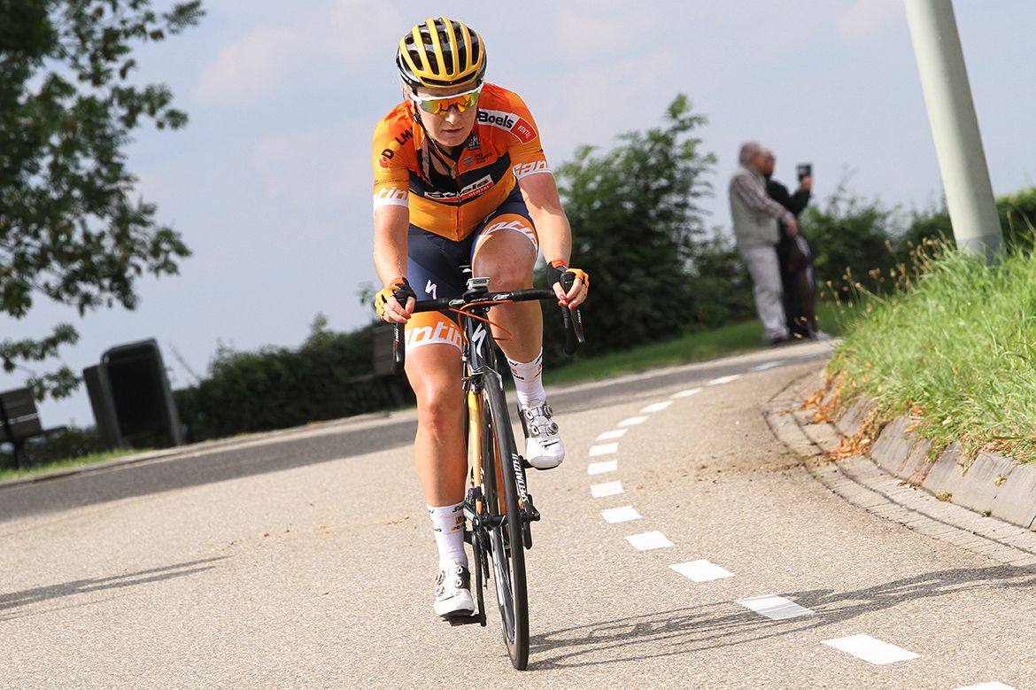 Amy Pieters on stage 5 of the Boels Ladies Tour