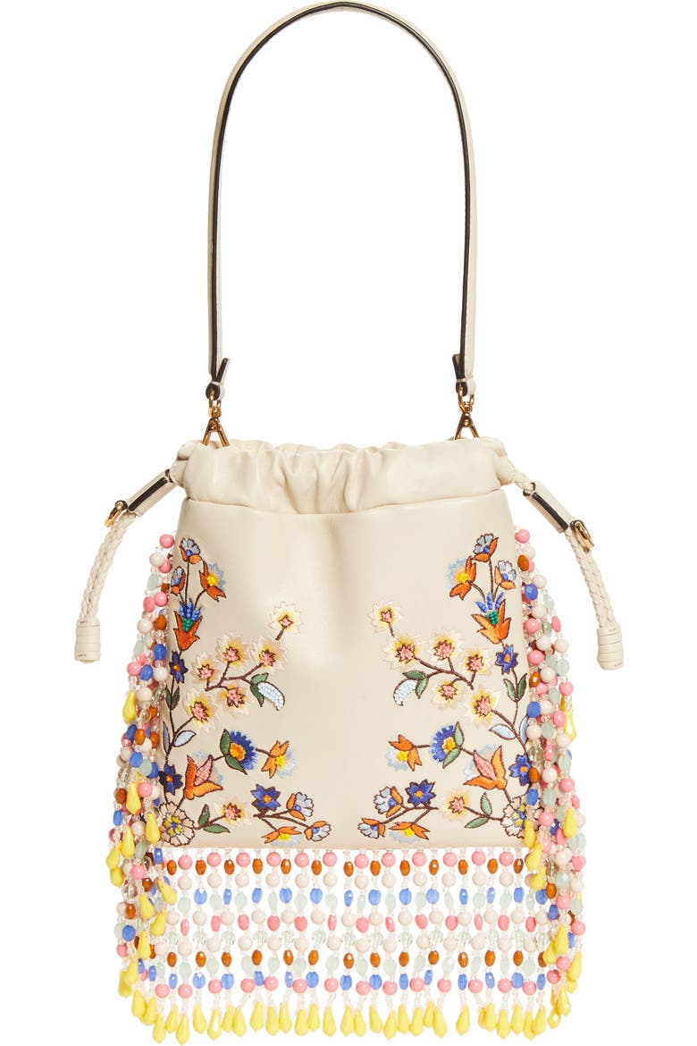Kalispera Embroidered Leather Shoulder Bag