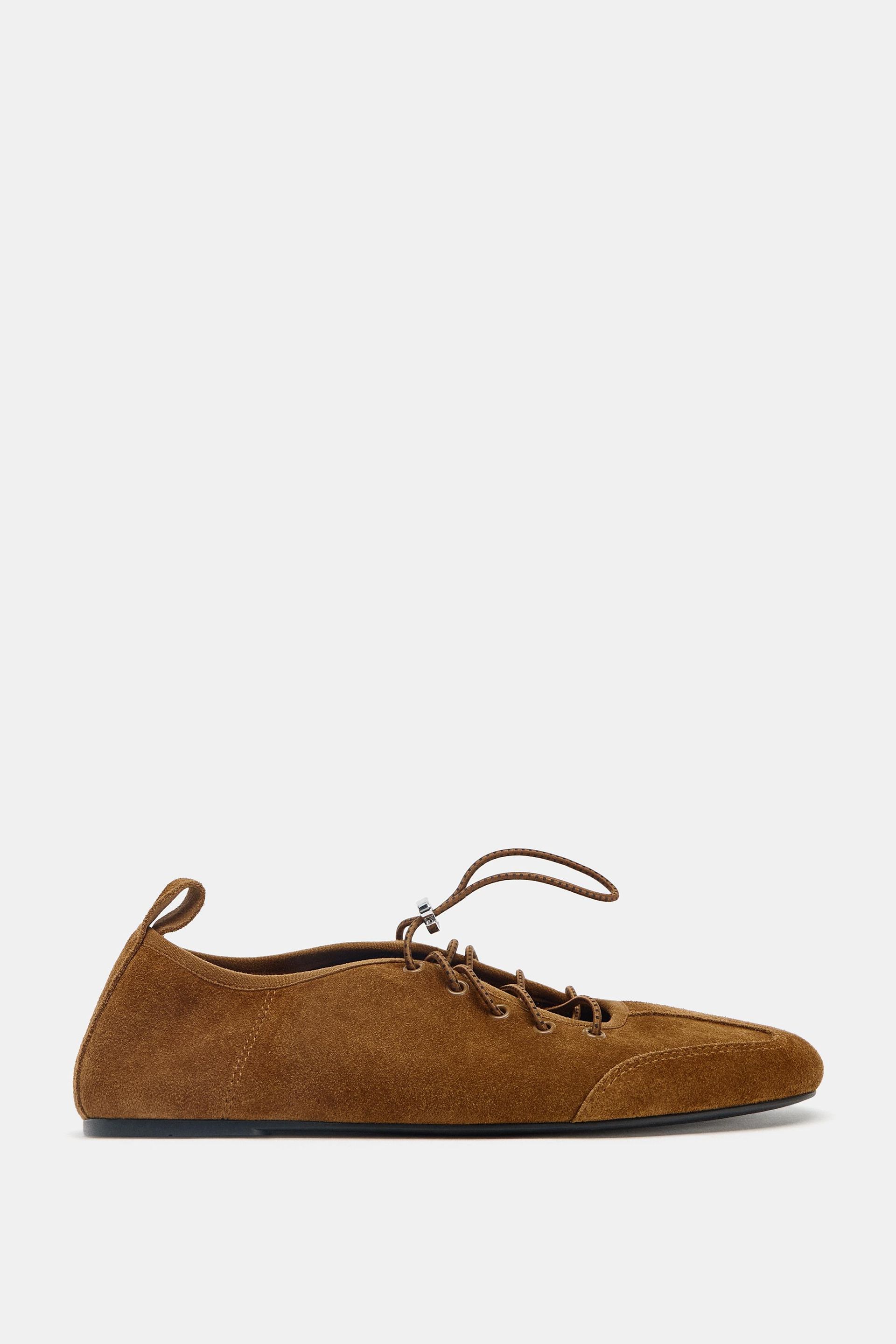 Sporty Split Suede Flat Shoes