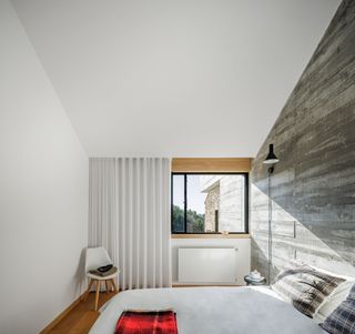 Minimalist bedroom at Portuguese farm house by NaMora House