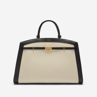 The Hudson | Salt & Pepper Canvas Black Smooth | Demellier