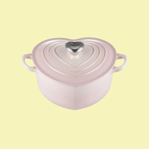 Selfridges, Heart-Shaped Cast-Iron Casserole Dish 20cm - Cerise