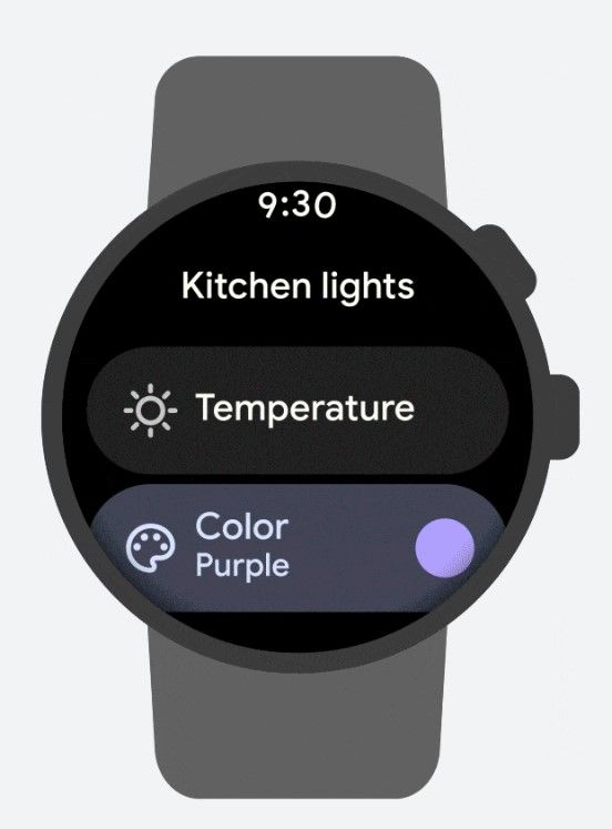 Wear OS light group controls