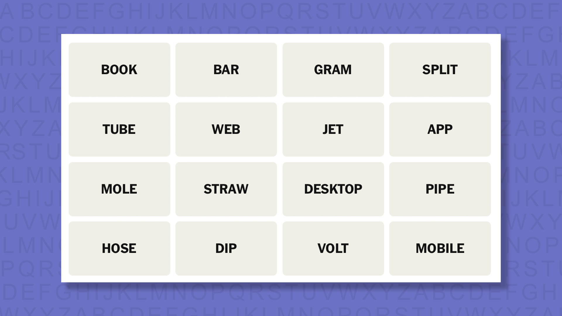 NYT Connections hints for game 944 on a purple background