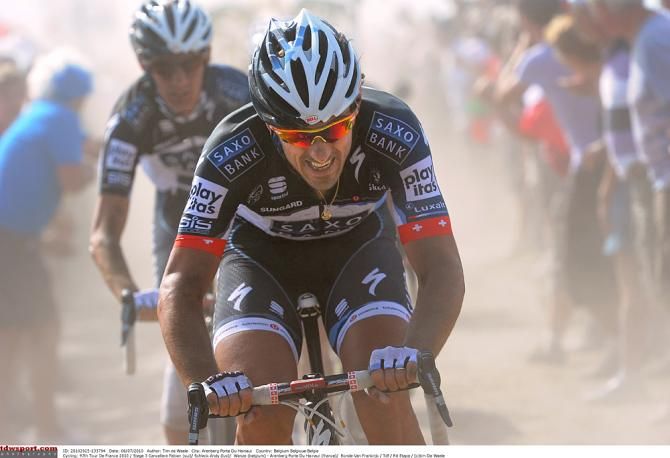 In the 2010 Tour de France, Andy Schleck followed Fabian Cancellara to a big advantage over his rivals on the cobbled stage