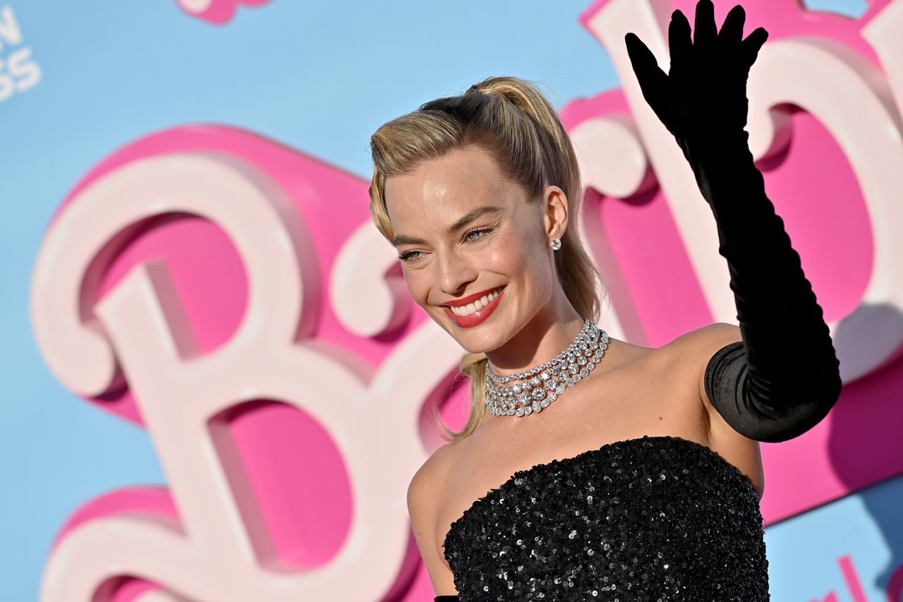 Margot Robbie at the Los Angeles premiere of &amp;#039;Barbie&amp;#039;