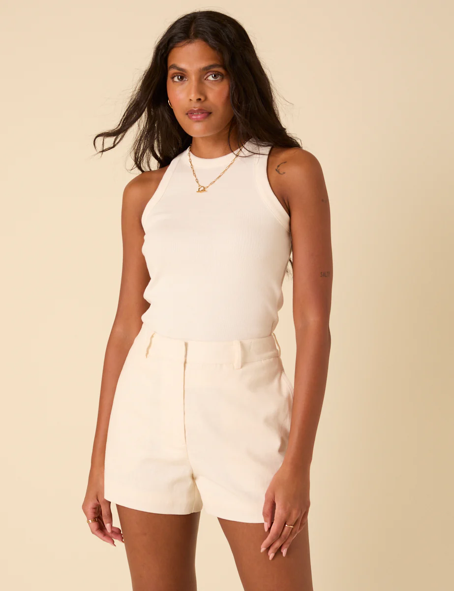 Tailored Linen Shorts