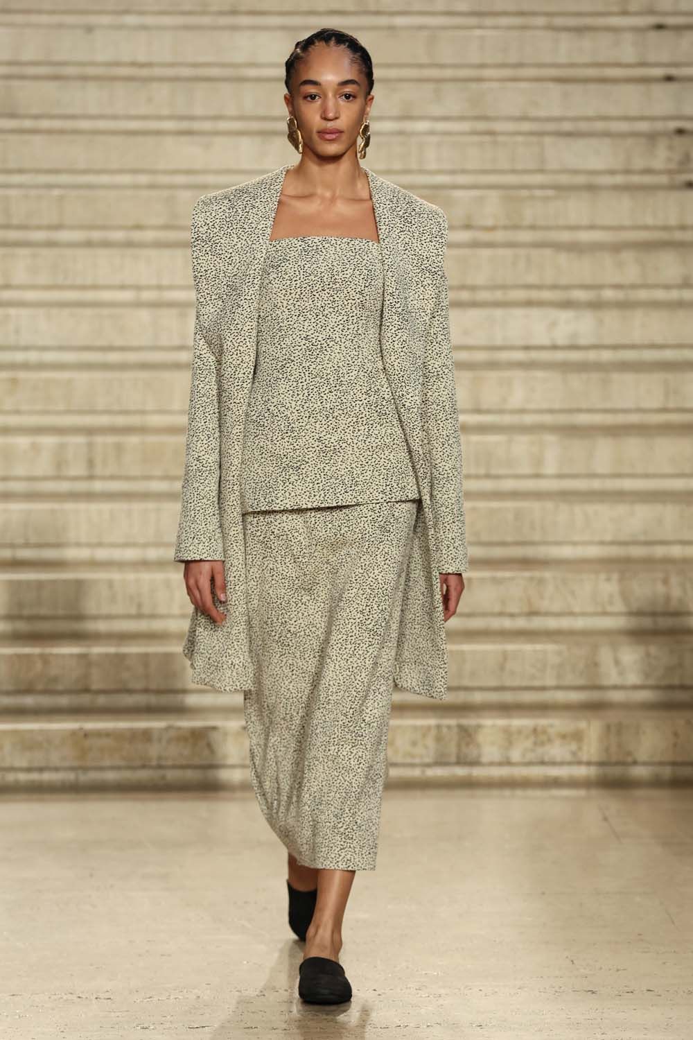 on the runway at London Fashion Week AW23