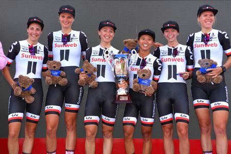 Team Sunweb celebrate their victory