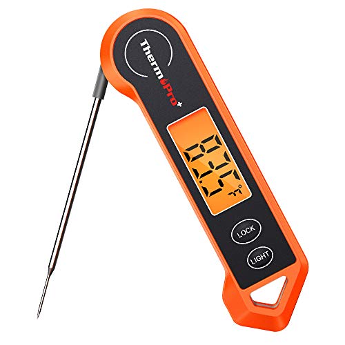 Thermopro Tp19h Digital Meat Thermometer for Cooking With Ambidextrous Backlit, Waterproof Kitchen Food Bbq Grill Smoker Oil Fry Candy Instant Read