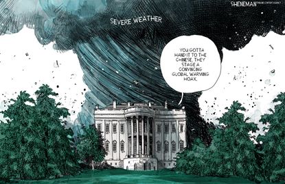 Political Cartoon U.S. Severe Weather White House Global Warming China