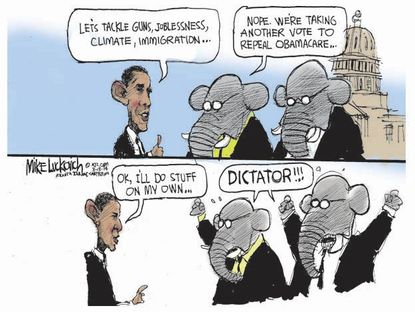 Obama cartoon Congress Republicans