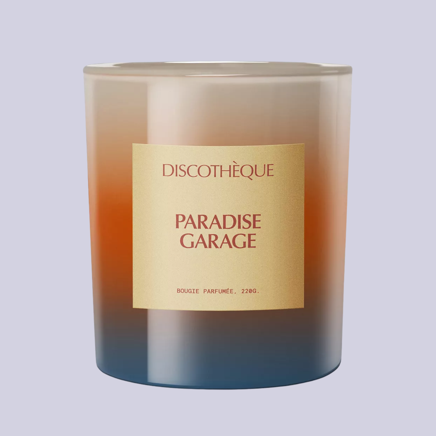 A gradient scented candle