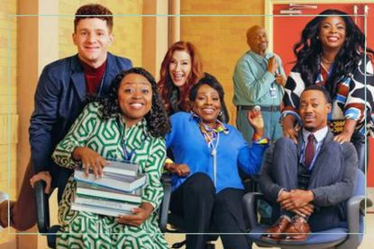 Chris Perfetti as Jacob, Quinta Brunson as Janine, Lisa Ann Walter as Melissa, Sheryl Lee Ralph as Barbara, William Stanford Davis as Mr. Johnson, Tyler James Williams as Gregory, and Janelle James as Ava in Abbott Elementary