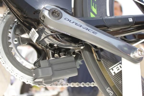 The Di2 equipped Speed Concept features a bottom bracket mounted battery.
