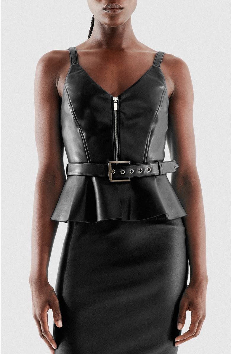 Claude Recycled Leather Top