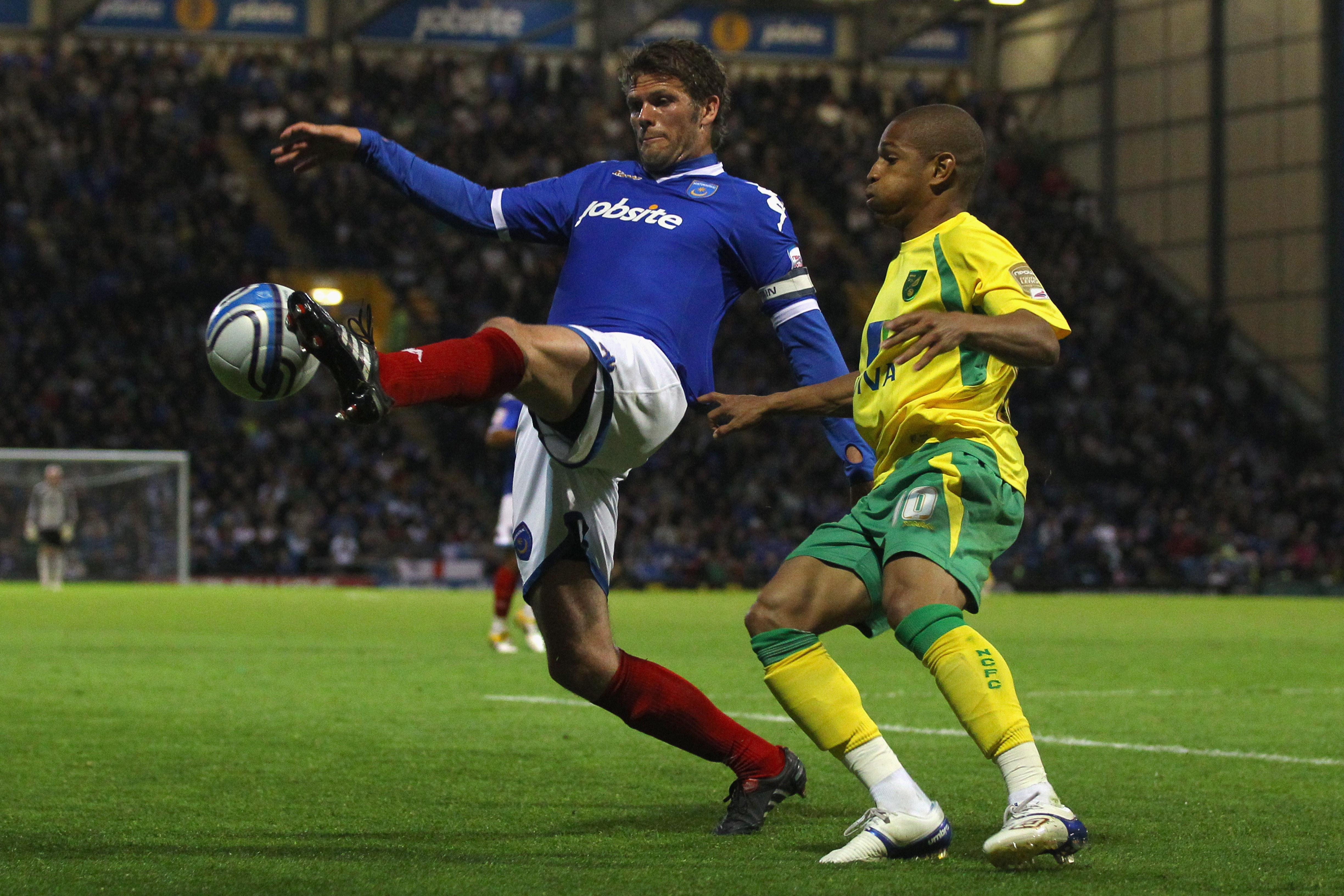 Hermann Hreidarsson in action for Portsmouth