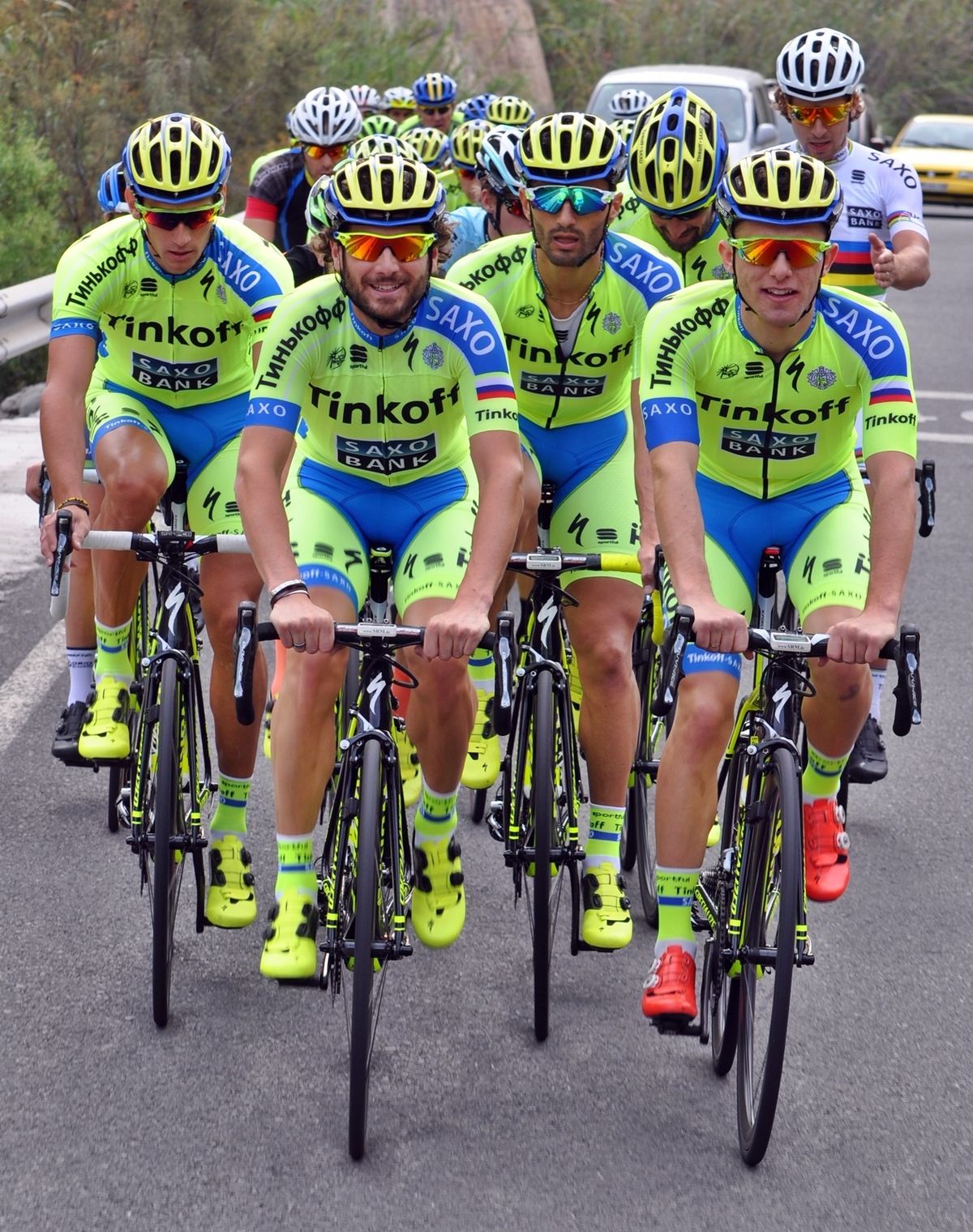 Big smiles at the Tinkoff-Saxo training camp