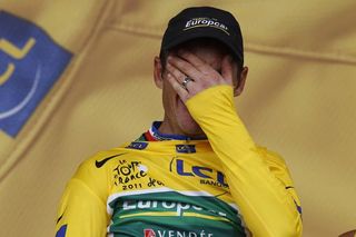 Thomas Voeckler can't believe he is getting another maillot jaune.