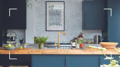 An example of organizing kitchen countertops to be clean for a more functional kitchen