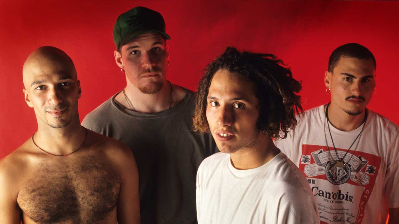 Rage Against the Machine in 1993, studio portrait