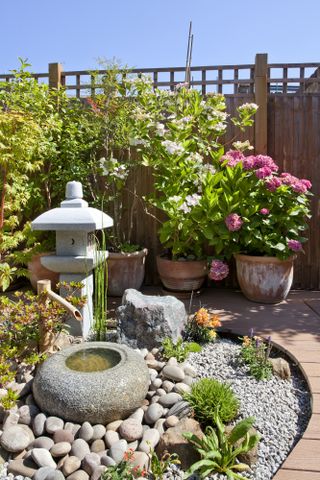 is a garden with pots low maintenance?